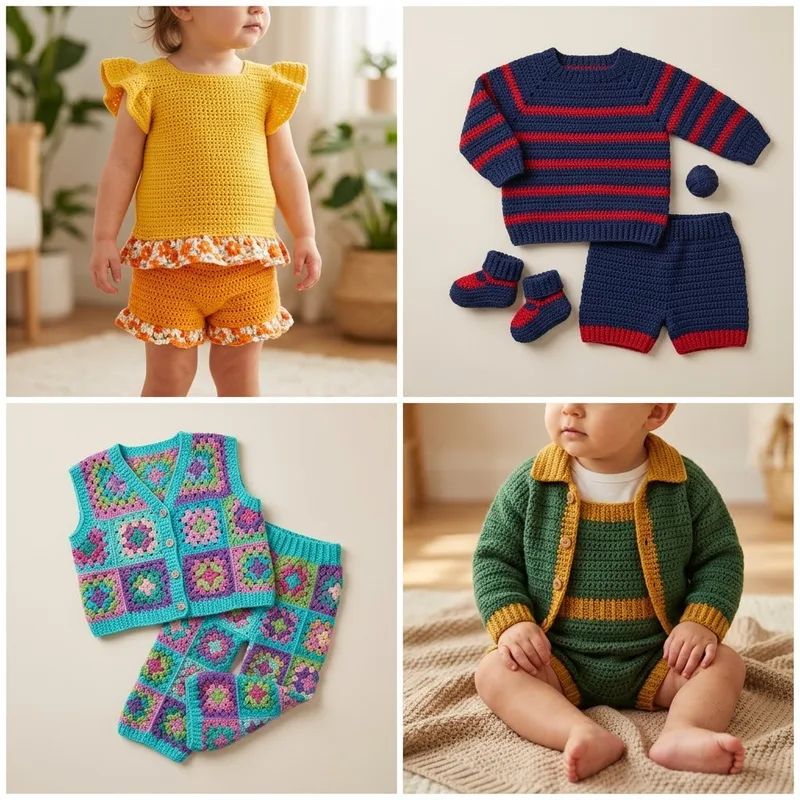 Conjuntinhos completos de croche