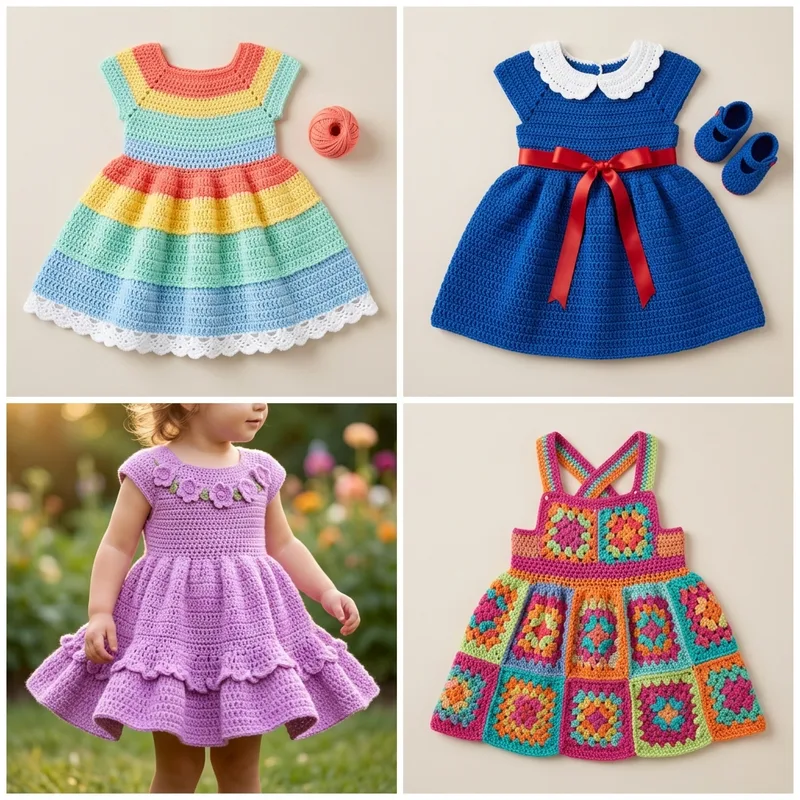 Vestidinhos de croche